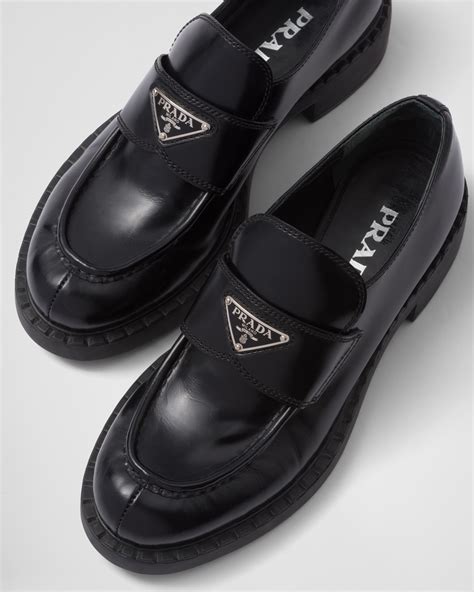 prada leather womwn loafers|prada leather loafers women.